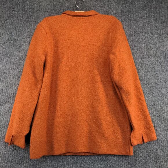 Sigrid Olsen Clothing Women's Jacket Orange Small Long Sleeve Lambswool - Picture 6 of 14